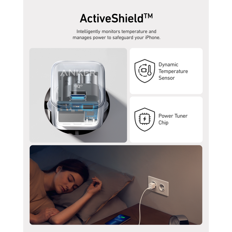 Мережевий зарядний пристрій Anker PowerPort 512 - 20W USB-C White (6924817)