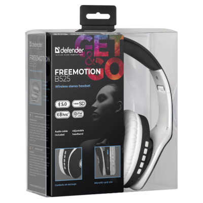 Гарінтура Defender FreeMotion B525 White/Black (63525) (6492203)