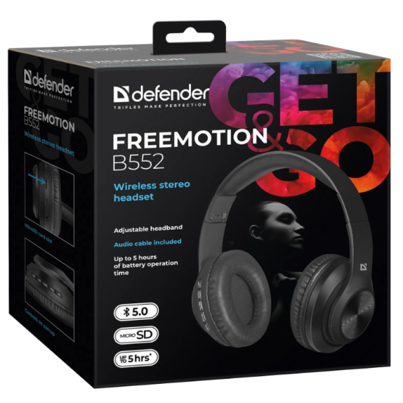 Гарнітура Defender FreeMotion B552 Black (63552)  (6718037)