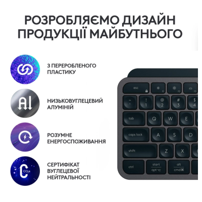 Клавіатура Logitech MX Keys S Wireless Ukr Graphite (L920-011593) (6921792) Клавіатура Logitech MX Keys S Wireless Ukr Graphite (L920-011593) (6921792)