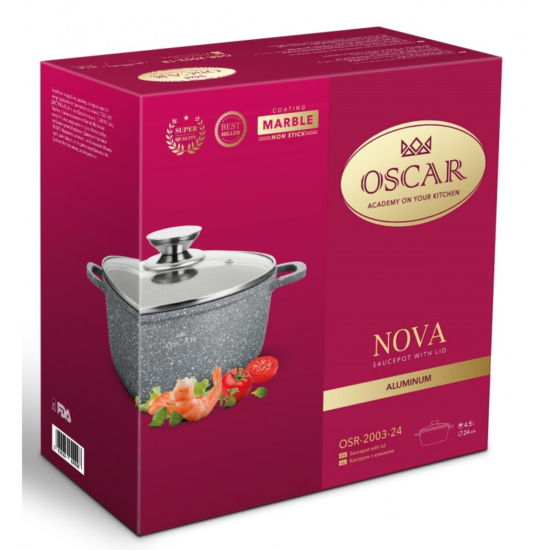 Каструля Oscar Nova (4.5 л) 24 см (6910001)