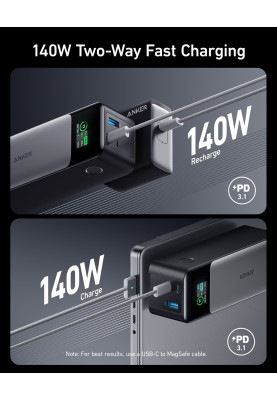 Портативний зарядний пристрій Anker PowerCore 737 GaNPrime 24000 mAh Black (6837233)