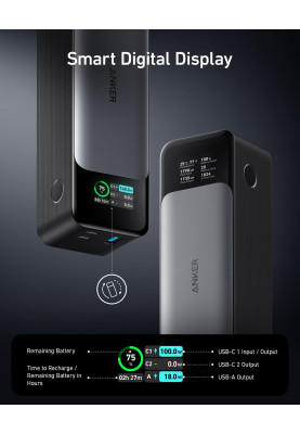 Портативний зарядний пристрій Anker PowerCore 737 GaNPrime 24000 mAh Black (6837233)