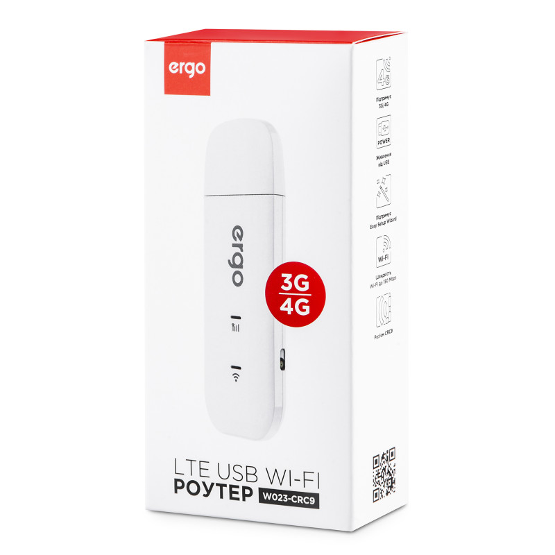 LTE USB Wi-Fi роутер ERGO W023-CRC9 (6931820)