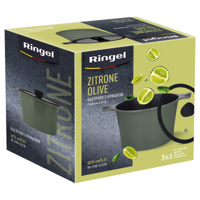 Каструля RINGEL Zitrone Olive (5.8 л) 24 см (6885897)