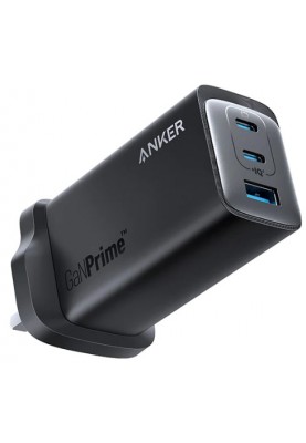 Мережевий зарядний пристрій Anker PowerPort 737 GaNPrime - 120W 2xPD & 1xPIQ PPS/DPDS Black - UK plug (6962340)