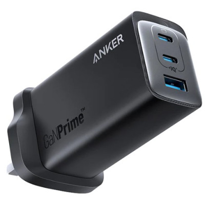 Мережевий зарядний пристрій Anker PowerPort 737 GaNPrime - 120W 2xPD & 1xPIQ PPS/DPDS Black - UK plug (6962340)