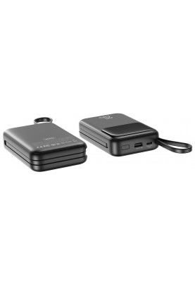 Портативний зарядний пристрій XO PR234 - 20000 mAh PD20W + QC22.5W with iP, Type-C cable (Black) (6974558)