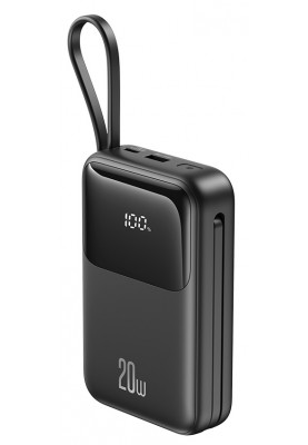 Портативний зарядний пристрій XO PR234 - 20000 mAh PD20W + QC22.5W with iP, Type-C cable (Black) (6974558)