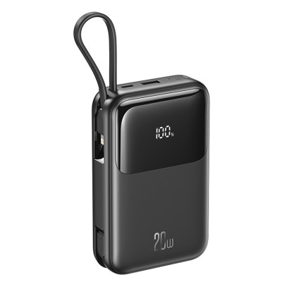 Портативний зарядний пристрій XO PR234 - 20000 mAh PD20W + QC22.5W with iP, Type-C cable (Black) (6974558)