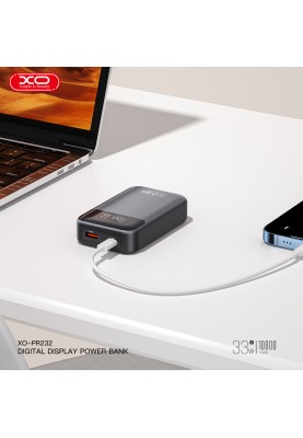 Портативний зарядний пристрій XO PR232 - 10000 mAh PD30W + PPS33W (Black)  (6974559)