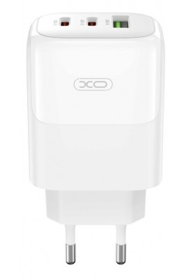 Мережевий зардний пристрій XO L139 - 65W PD Dual USB-C & 18W QC USB-A White (6974565)