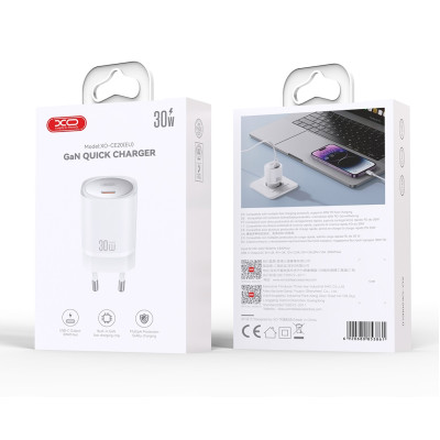 Мережевий зардний пристрій XO CE20 - 33W Single port USB-C PD30W/PPS33W White (6974571)