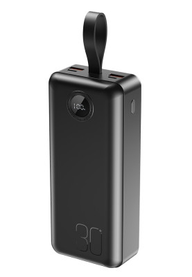 Портативний зарядний пристрій XO PR240 - 30000 mAh PD20W + QC22.5W with light (Black)  (6974644)