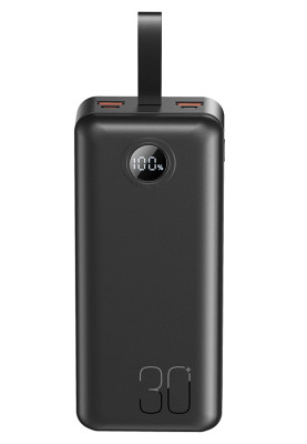 Портативний зарядний пристрій XO PR240 - 30000 mAh PD20W + QC22.5W with light (Black)  (6974644)