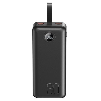 Портативний зарядний пристрій XO PR240 - 30000 mAh PD20W + QC22.5W with light (Black)  (6974644)