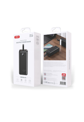 Портативний зарядний пристрій XO PR240 - 30000 mAh PD20W + QC22.5W with light (Black)  (6974644)
