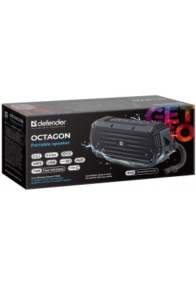 Портативна акустика Defender Octagon Black (65039) (6974734)