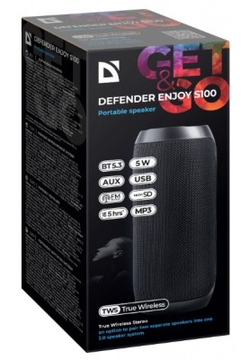 Портативна акустика Defender Enjoy S100 Black (65101) (6974735)