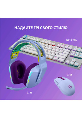 Гарнітура Logitech G733 Lightspeed Wireless RGB, LILAC (6617183)