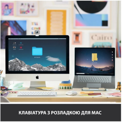 Клавіатура Logitech MX Keys Mini For Mac Wireless Illuminated Pale Grey (6772198)