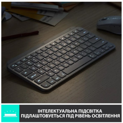 Клавіатура Logitech MX Keys Mini For Mac Wireless Illuminated Pale Grey (6772198)