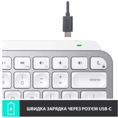 Клавіатура Logitech MX Keys Mini For Mac Wireless Illuminated Pale Grey (6772198)