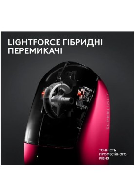 Миша Logitech G PRO X SUPERLIGHT 2 LIGHTSPEED Gaming, Magenta (910-006797) (6937909)