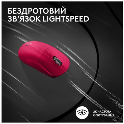 Миша Logitech G PRO X SUPERLIGHT 2 LIGHTSPEED Gaming, Magenta (910-006797) (6937909)