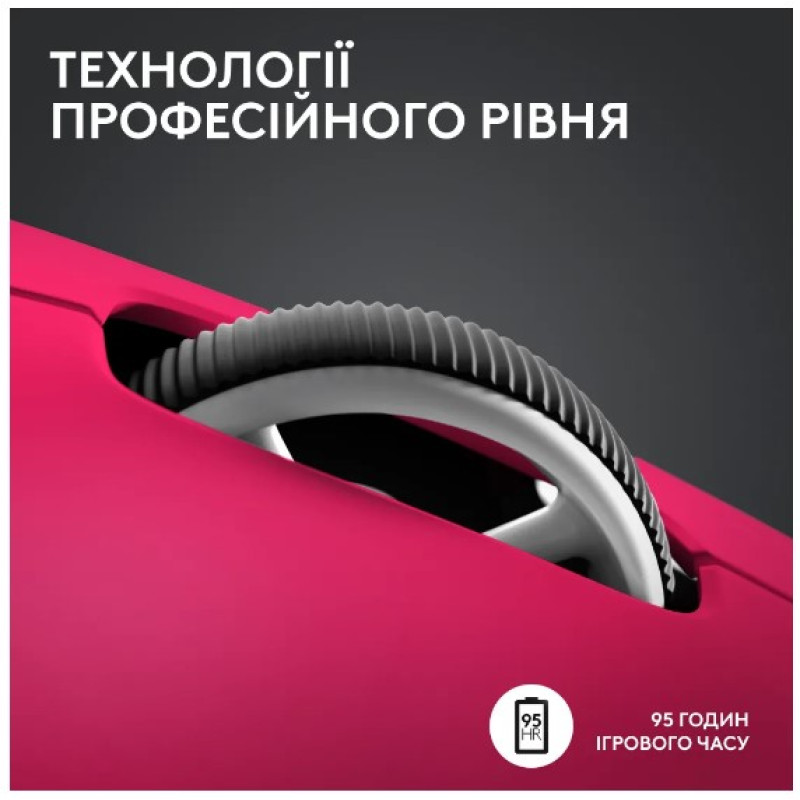 Миша Logitech G PRO X SUPERLIGHT 2 LIGHTSPEED Gaming, Magenta (910-006797) (6937909)