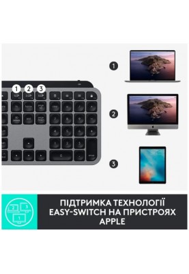 Клавіатура Logitech MX Keys for Mac Advanced Space Grey (920-009558) (6744441)