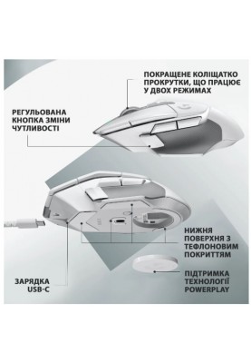 Миша Logitech G502 X LIGHTSPEED White (910-006189)  (6823492)