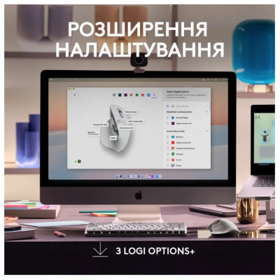 Миша Logitech MX Master 3S для Mac Performance Wireless Pale Grey (910-006572) (6836231)