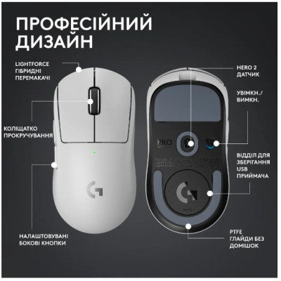 Миша Logitech G Pro X Superlight 2 Lightspeed White (910-006638) (6912725)