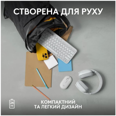 Миша Logitech Pebble Mouse 2 M350 Tonal White (910-007013) (6915627)