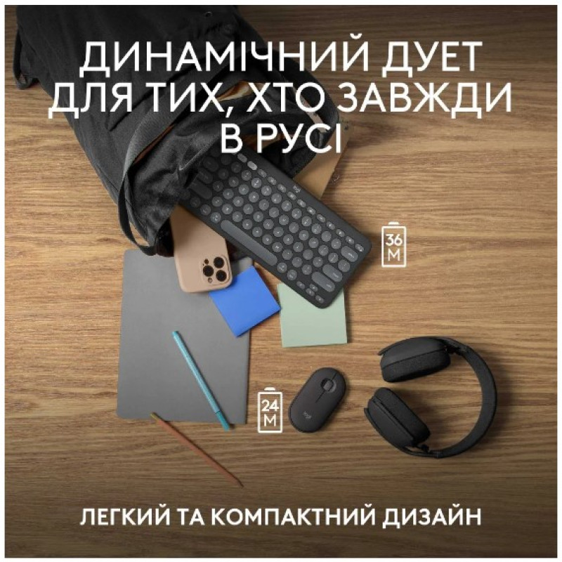 IT набір Logitech Pebble 2 Combo for Mac Tonal Graphite (6915635)