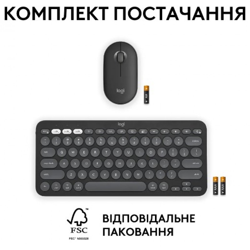 IT набір Logitech Pebble 2 Combo for Mac Tonal Graphite (6915635)