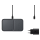 Бездротовий зарядний пристрій Samsung 15W Wireless Charger Duo with TA Dark Gray (EP-P5400TBEGEU) (6972196)
