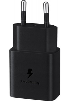 Мережевий зарядний пристрій Samsung 15W Power Adapter Type-C+Cable - Black (EP-T1510XBEGEU) (6972208)