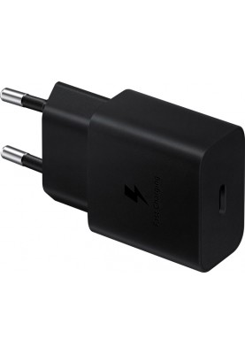 Мережевий зарядний пристрій Samsung 15W Power Adapter Type-C+Cable - Black (EP-T1510XBEGEU) (6972208)