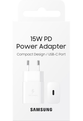 Мережевий зарядний пристрій Samsung 15W Power Adapter (w/o Cable) - White (EP-T1510NWEGEU) (6972211)