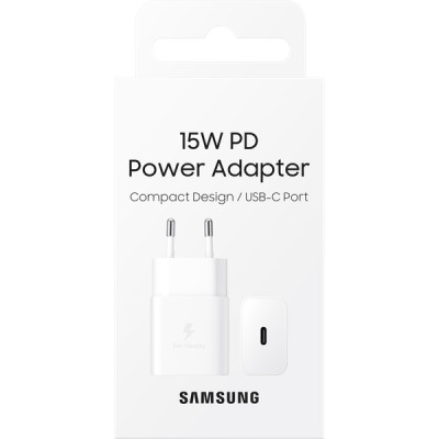 Сітчастий зарядний пристрій Samsung 15W Power Adapter (w/o Cable) - White (EP-T1510NWEGEU) (6972211)