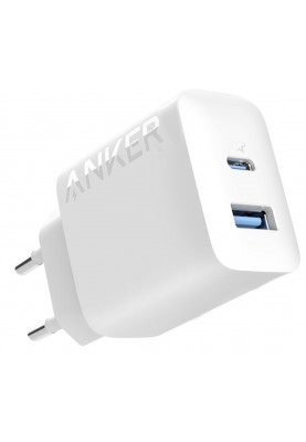 Мережевий зарядний пристрій Anker PowerPort - 20W USB-C&USB-A White (6924821)