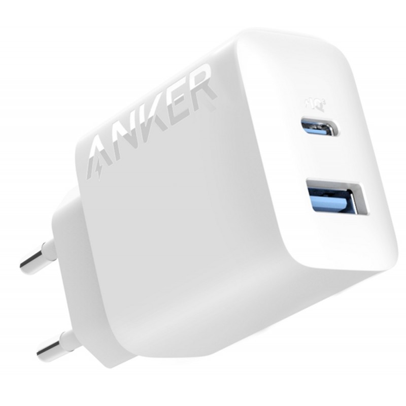 Мережевий зарядний пристрій Anker PowerPort - 20W USB-C&USB-A White (6924821)