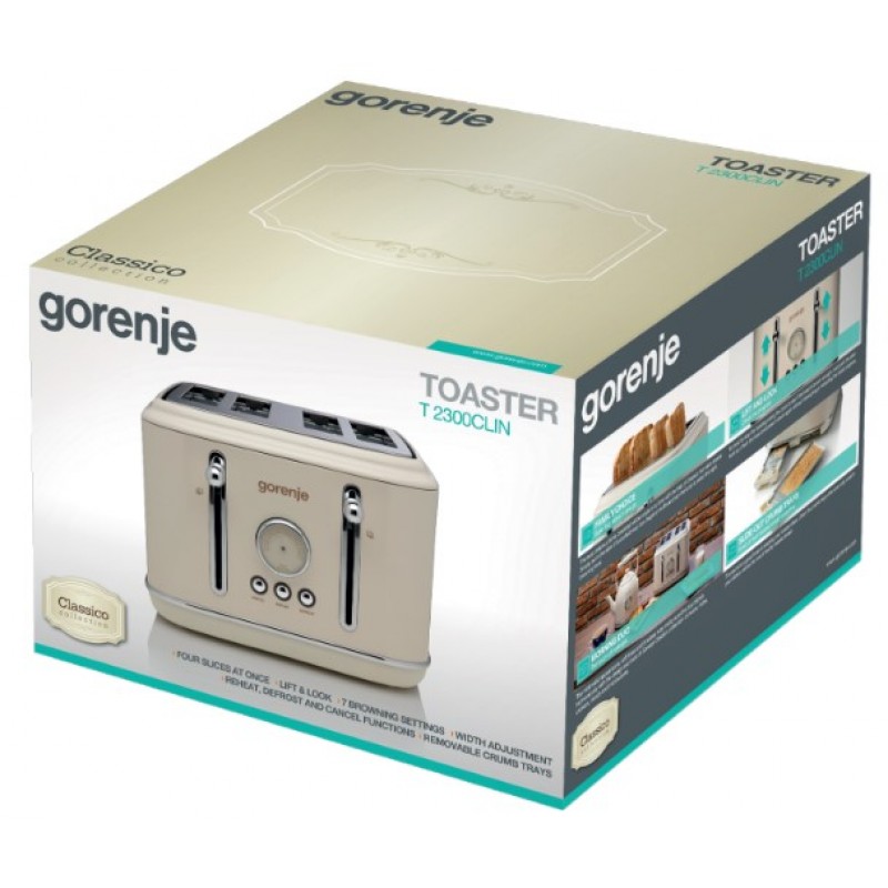 Тостер Gorenje T2300CLIN (T3223BE) (6984811)