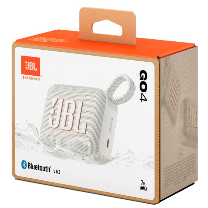 Портативна акустика JBL Go 4 White (JBLGO4WHT) (6980799)