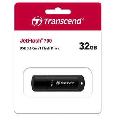 Flash Drive Transcend JetFlash 700 32 GB USB 3.1 Black (TS32GJF700) (6986637)