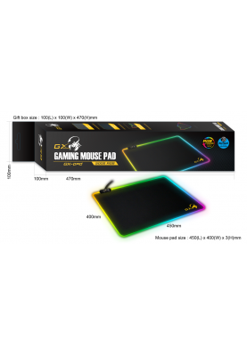 Килимок для миші Genius GX-Pad 500S RGB, USB, Black (6983741)