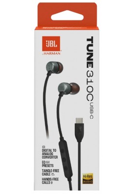 Гарнітура JBL TUNE 310C USB-C Black (JBLT310CBLK) (6995501)