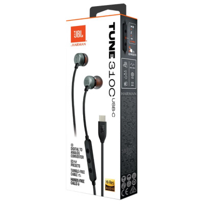 Гарнітура JBL TUNE 310C USB-C Black (JBLT310CBLK) (6995501)